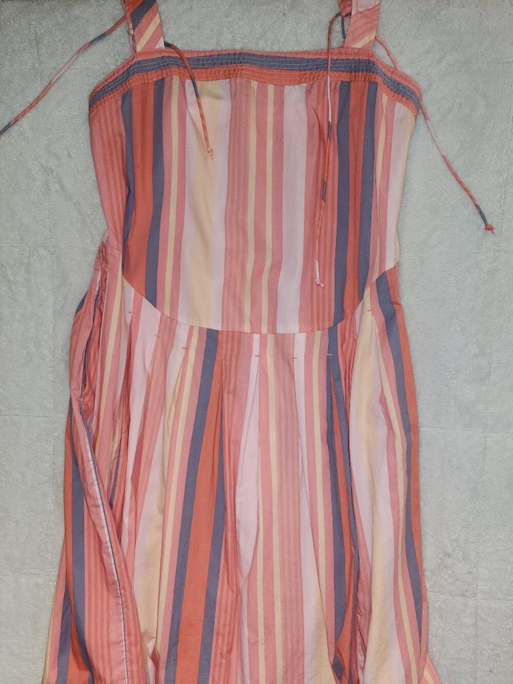 Free People Primavera Striped Midi Dress M Strawberry Combo NWT